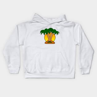 Funny Palm Tree Design Kids Hoodie